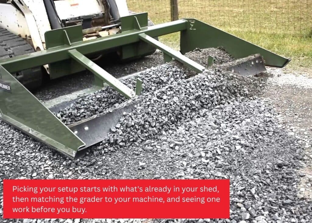 Should I use a skid steer or tractor to grade